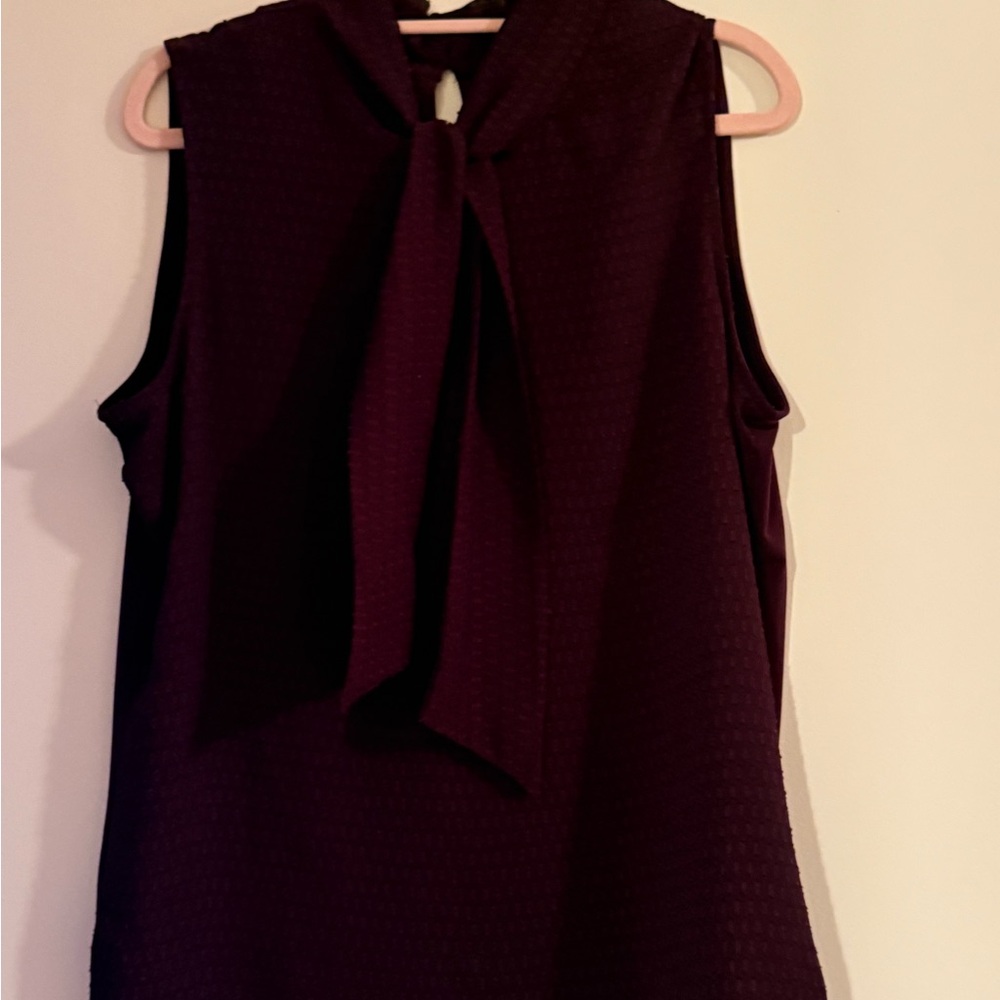 Calvin Klein Sleeveless Tie-Back Camisole in Plum